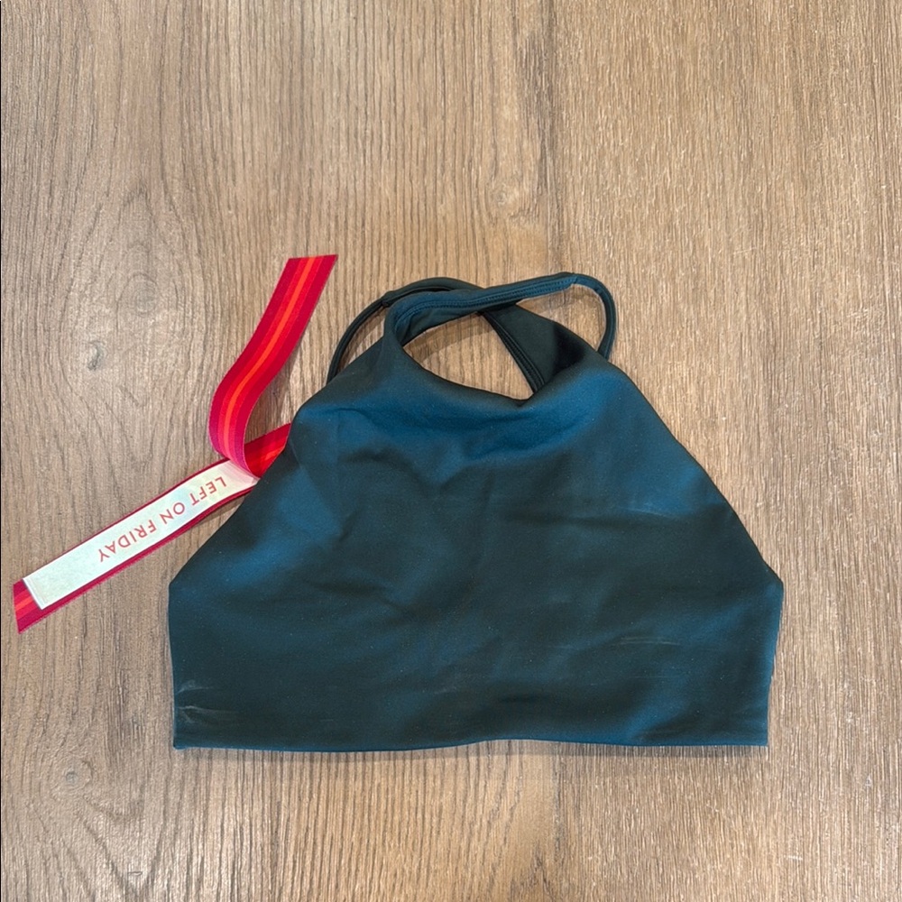 Left On Friday Green Bikini Top Halter Style